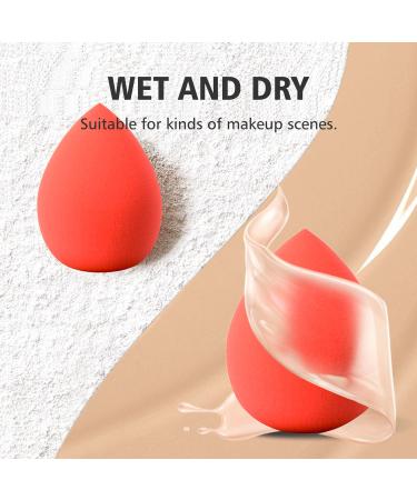 LYFONDYI Multi-colored Teardrop Beauty Makeup Sponge Set - 4 Pack of Makeup Blenders for Foundation, Powder, and Liquid - Face Blending Kit - Buy Online on SooperMarket.com