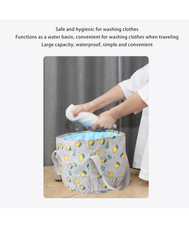 Verdant Touch Portable Travel Foot Bath Tub Portable Travel Foot Bath Tub Waterproof Collapsible Foot Bath Basin for Outdoor Picnic High Temperature Resistance Gray Lemon - Buy Online on SooperMarket.com