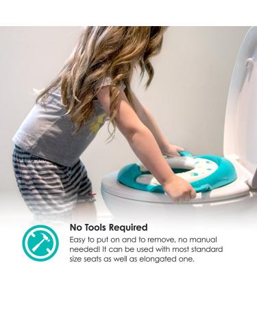 BBLV Pti Padded Toilet Seat Cover for Potty Training - Aqua - Buy Online on SooperMarket.com