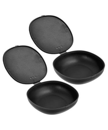 Gleavi 2 pieces Box storage box silicone container pacifier container portable beverage container Hygiene container menstrual tract cup period beverage holder practical silicone box black 1 piece (1 Pack)