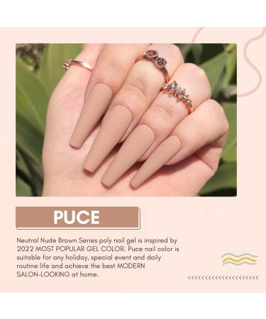 Makartt Poly Nail Gel 50ML Nude Nature Puce Nail Extension Gel Builder Nail Gel Trendy Nail Art Design Nail Extension Gel Salon Nail Easy DIY - Buy Online on SooperMarket.com