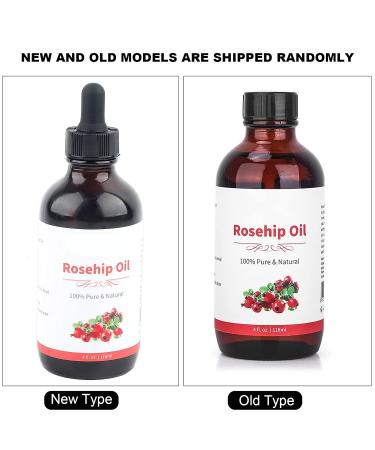 Rosehip Oil 118 ml - Natural Anti-Aging Moisturizing Massage & Spa Essential Oil for Aromatherapy - Buy Online on SooperMarket.com