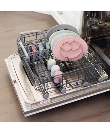 ezpz Happy Mat (Blush) - Silicone Suction Plate for Toddlers - Divided, Dishwasher Safe - 24 months - Buy Online on SooperMarket.com