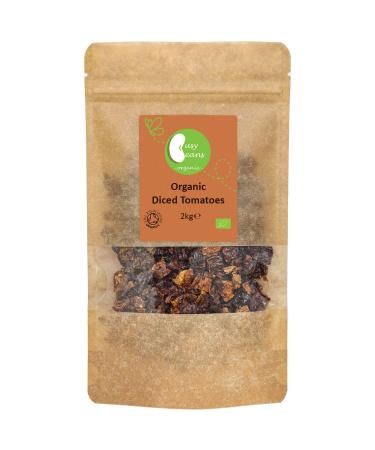 Organic Sun Dried Diced / Chopped Tomatoes - Certified Organic- by Busy Beans Organic (2kg)