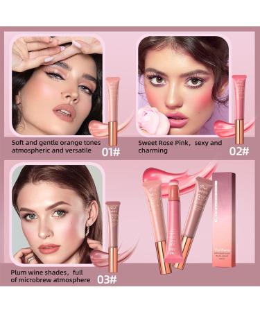 HERBENJOY Liquid Blush Beauty Wand Cream Blush - Long Lasting & Lightweight | Cheek Makeup with Cushion Applicator (03) - 1 ml - Buy Online on SooperMarket.com