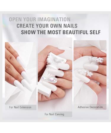 Aokitec White Acrylic Powder for Professional Nail Extensions - 1oz - Buy Online on SooperMarket.com