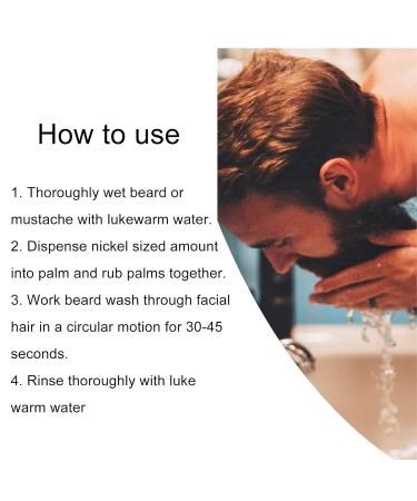 60ml Beard Shampoo - Portable Softening & Cleansing for Men's Beard Care | International Shipping - Buy Online on SooperMarket.com