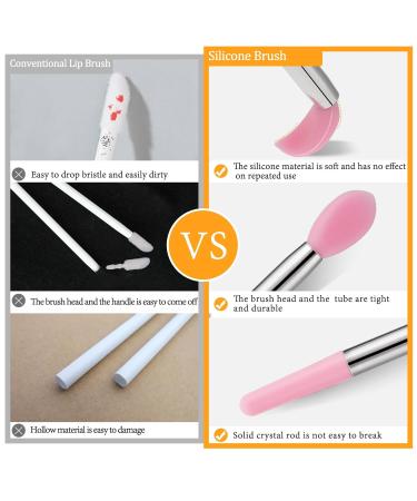 Shop WLLHYF 12PCS Silicone Lip Brush Set | Professional Makeup Tools for Lipstick Eyeshadow & Face Masks - Perfect for Beauty Enthusiasts - Buy Online on SooperMarket.com