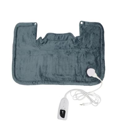 Jauarta Electric quickly warming scarf for winter dark gray for neck shoulders back heating pillows 6 stages Temperature adjustment EU connector 220-240 V