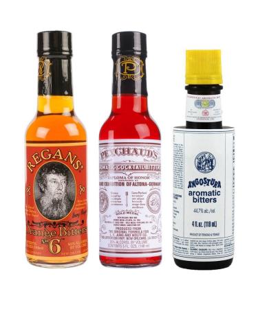 Bitters "Triple Play" Variety 3-Pack: Angostura Peychauds and Regans