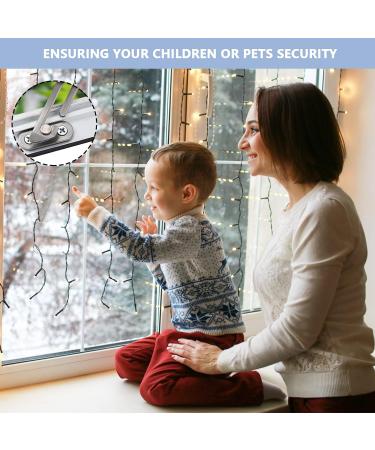 2 Pcs Stainless Steel Window Locks Safety Window Restrictors for Upvc Prevent Your Child or Pet from Falling by The Window Suitable for Home Kindergarten School Hospital Office - Buy Online on SooperMarket.com