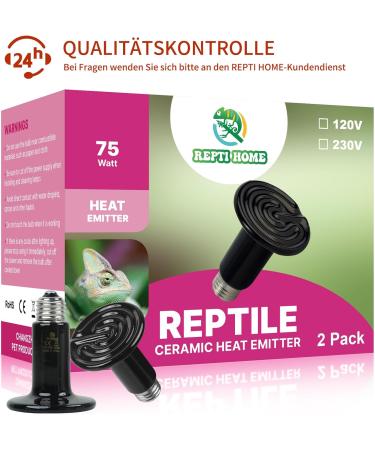 Repti Home 50W Ceramic Heat Radiator (2-Pack) | Optimal Heating for Reptiles Amphibians Pets & Livestock - Buy Online on SooperMarket.com