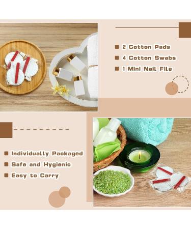 100 Piece Hotel Vanity Kit - Individually Wrapped Disposable Amenities with Cotton Pads, Swabs, and Nail File - Travel Size Hospitality Supplies for Motels and Toiletries - Buy Online on SooperMarket.com