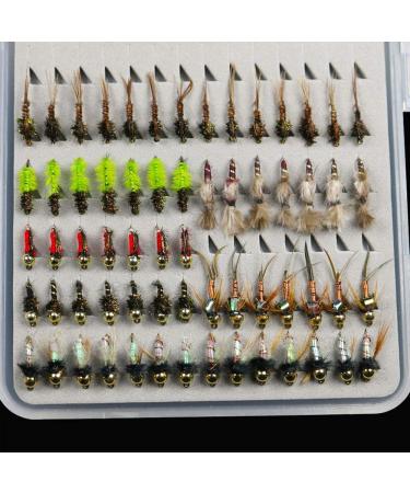133pcs Ultra-Thin Portable Nymph Scud Midge Flies Kit with Box - Trout Fishing Fly Lures - Buy Online on SooperMarket.com