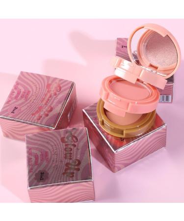 RoseFlower 3-in-1 Highlighting Blush & Contour Palette | Portable Concealer Set for All Skin Types | Makeup Gift for Girls & Women - Buy Online on SooperMarket.com