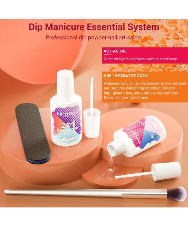Modelones 6 Colors Dip Powder Nail Kit Starter 12Pcs Fall Winter Nude Brown Neutral Skin Tone - Acrylic Dipping Powder System with Base & Top Coat, Activator - French Nail Art, DIY Manicure Kit - Buy Online on SooperMarket.com