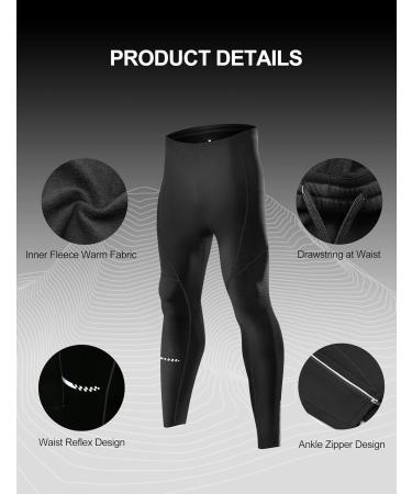 Inbike Running Trousers Compression Pants - Winter Lined Quick-Drying Leggings for Men & Women | LM8621-L Black - Buy Online on SooperMarket.com