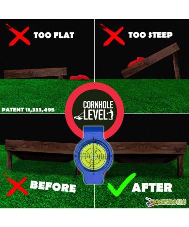 CornStars Cornhole Level - Instant & Accurate Measurements for All Boards & Sets - Improve Your Outdoor Game - Throw Bags Straight - Indoor/Outdoor Blue - Buy Online on SooperMarket.com