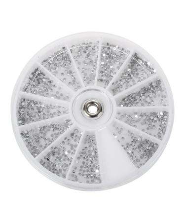 Sahkgye Carousel Silver Diamant Crystal Nail Art Glitter 1.5 mm Wheel