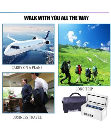 Portable Fridge Insulin Refrigerated Box with Battery Car Travel Home Mini Medicine Refrigerator and Insulin Cooler Suitable for Insulin Interferon Eye Drops Storage 2batteries - Buy Online on SooperMarket.com