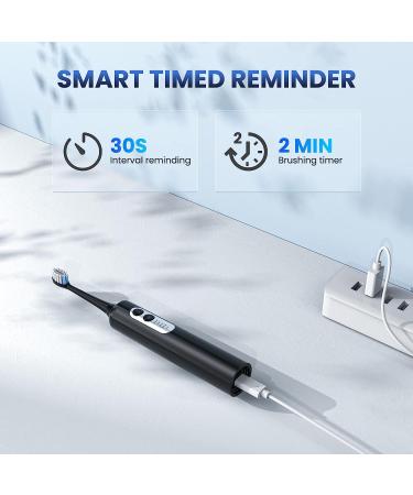 3-in-1 Water Dental Flosser & Electric Toothbrush - 4 Modes, Portable & Travel-Friendly (Black) - Buy Online on SooperMarket.com