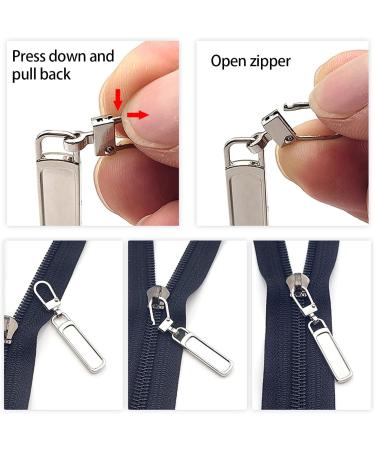 Buy 4 Pieces Black Zipper Spare Parts Zipper Sliders Pull Tabs & Clips for Bags Tents Luggage & Backpacks - Buy Online on SooperMarket.com