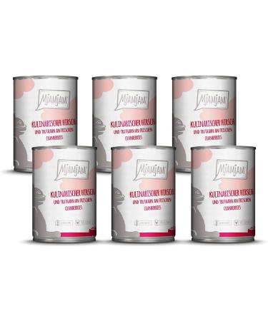 Mjamjam Premium Wet Cat Food - Culinary Deer & Turkey with Fresh Cranberries | Pure Meat Enjoyment 400g (6 Pack) - Buy Online on SooperMarket.com