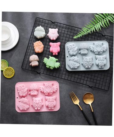 MAGICLULU 10 Pcs Baking Cake Mold Chocolate Mold Candy Chocolate Owl Soap Molds Silicone Mold Silicone Soap Animal Cookie Silicone Baking Mold Owl Candy Molds to Bake Silica Gel Tool 19.9x13.8cmx5pcs Pinkx5pcs - Buy Online on SooperMarket.com