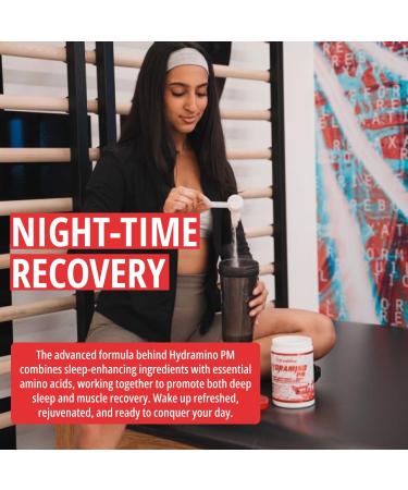 Hydramino PM - Natural Sleep Aid Powder & Muscle Recovery Supplement - EAA + BCAA Night-time Sleep Support | Relaxation & Calming Supplement | Helps with Jet Lag Deep Sleep & Muscle Building | Valerian Root GABA Melatonin Magnesium & More | Lemon Dreams 3 - Buy Online on SooperMarket.com