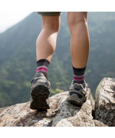 4 Pack Women's Merino Wool Hiking Socks - Cushioned & Warm Thermal Winter Boot Socks - Size 5-8 - Mixed Color Pack - Buy Online on SooperMarket.com