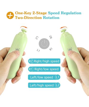 Zooawa 20-in-1 Electric Baby Nail Trimmer Kit - Avocado Green - Buy Online on SooperMarket.com