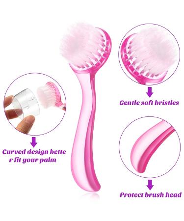6-Piece Facial Cleansing Brush Set with Soft Bristles - Exfoliating Face Brush for Makeup and Skincare Removal - Buy Online on SooperMarket.com