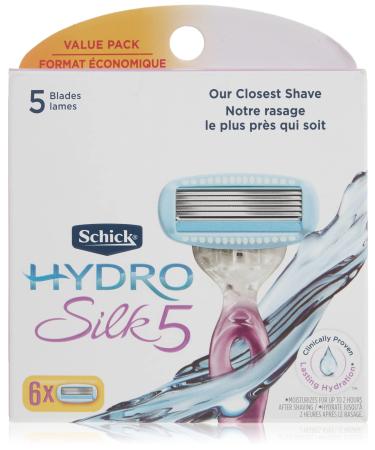 Schick Hydro Silk Moisturizing Razor Blade Refills for Women with Shower Hanger, 4 Count
