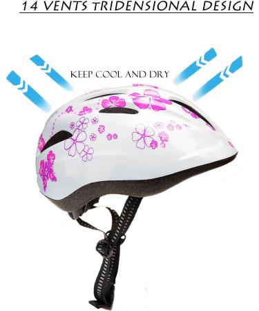 Girl's Pink Bike Helmet | Ages 3-10 | Adjustable & Multi-Sport | CPSC Certified - Buy Online on SooperMarket.com