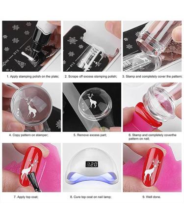 Buy Cacacook Nail Stamp Transparent Silicone Nail Art Stamper with Lid & Scraper for DIY Nail Decor Pink International Shipping Available! - Buy Online on SooperMarket.com