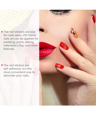 Minkissy Santa Stickers 9 Sheets Christmas Nail Stickers 3D Golden Nail Art Self-adhesive Stickers Decals Tips Wraps for Women Girls Christmas Hoilday Nail Decor (Random) Glitter Stickers - Buy Online on SooperMarket.com