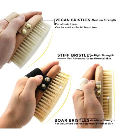 ICANdOIT High Strength Dry Body Brush - Natural Bristle Exfoliating Massage Brush for Cellulite, Lymphatic Drainage, and Soft Skin - Stiff Tampico Fiber for Improved Circulation and Ingrown Hair Prevention - Buy Online on SooperMarket.com
