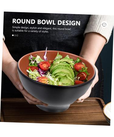 Zerodeko 3pcs Anti-Earth Clay Ramen Bowl De Ceramic Snack Bowls Household Rice Bowl Japanese Bowl Miso Soup Bowls Ceramic Soup Bowl Snack Dish Food Container Commercial Round Bowl 12X12X6.3CMx3pcs Blackx3pcs - Buy Online on SooperMarket.com
