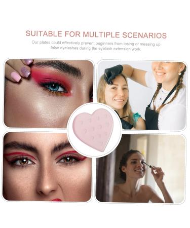 Mipcase Eyelash Adhesive Station - 2pcs Eyelash Extension Pads & Magnetic Holder - Pink Glass Crystal Gasket for False Lashes - Buy Online on SooperMarket.com