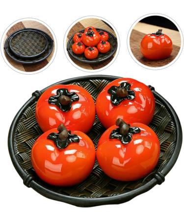 Cabilock 1 Set Tea Pet Persimmon Resin Persimmon Ornaments Resin Ornaments Toy Artificial Decorations - Buy Online on SooperMarket.com