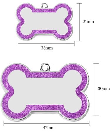 Personalised Dog Tags for Pets Engraved UK Dog Tag Glitter ID Tags for Dogs with Any Name & Text Custom Bone Stainless Steel Dog Name Tag for Pets Puppy Dog Cat Furry Friend(Pink S Bone) - Buy Online on SooperMarket.com