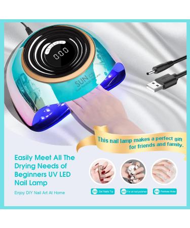 MIRAGE LAYON UV Light for Nails 288W - Professional LED Nail Dryer with Sensor, 4 Timer Settings for Gel Polish - Portable Nail Curing Lamp for Home & Salon - Buy Online on SooperMarket.com