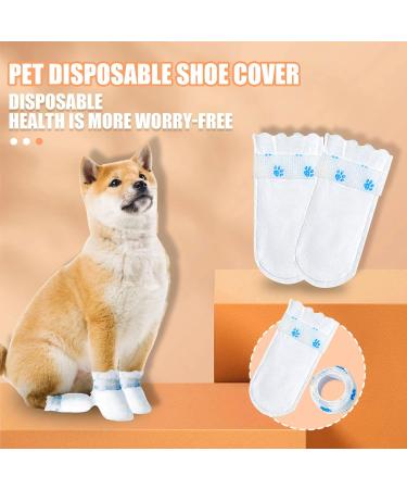 Disposable Dog Socks 20 Pcs Adjustable Disposable Dog Shoes Boots Dirt-Proof Pet Socks Dog Paw Protectors Foot Cover with Self Adhesive Bandage for Outdoor Indoor Walking (Small) - Buy Online on SooperMarket.com