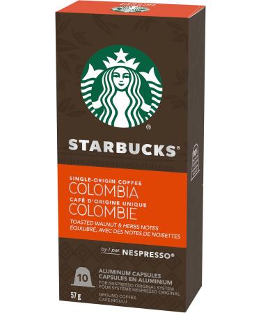 Starbucks By Nespresso Single Origin Columbia Nespresso Ground Coffee capsules Original Line Compatible 10 Nespresso Coffee Pods - Buy Online on SooperMarket.com
