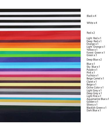 Caregy Heat Transfer Vinyl for T-Shirts 12x10 - 36 Sheets HTV Bundle in 36 Colors - Buy Online on SooperMarket.com