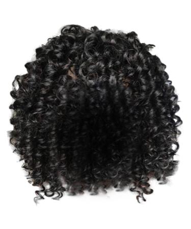 Heritage by Hair Products European And American Small Curly African Ladies Wig Rod Fluffy Fiber High Temperature Silk Headgear Suitable For Black Women Full Lace Pink One Size