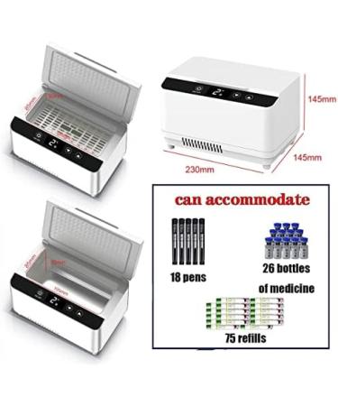 Car Medication Fridge Diabetic Portable Insulin Cooler Refrigerator Outdoor Medical Organize Cooling Box with LED Display and Battery 230x145x145mm Double Battery Serene16 - Buy Online on SooperMarket.com