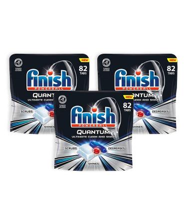 Finish Quantum 82ct Dishwasher Detergent Tablets Ultimate Clean & Shine (Pack of 3)