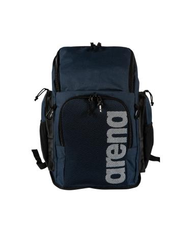 Arena Team Backpack 45L/Spiky III, Swimming Athlete Sports Backpack, Training Gear Bag for Men and Women, Prints/Solid Colors Navy Melange Team 45l