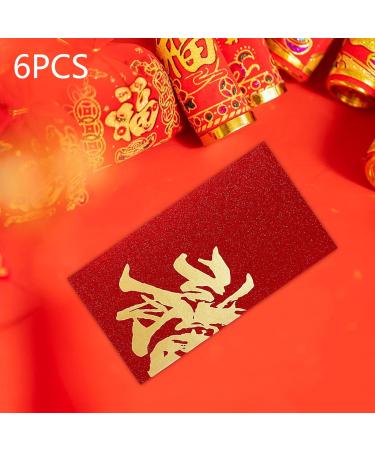 Folpus 6X Chinese Lunar New Year Red Envelopes Red Pockets Present Best Wishes Hong Bao for Graduation Spring Festival Birthday Style A - Buy Online on SooperMarket.com